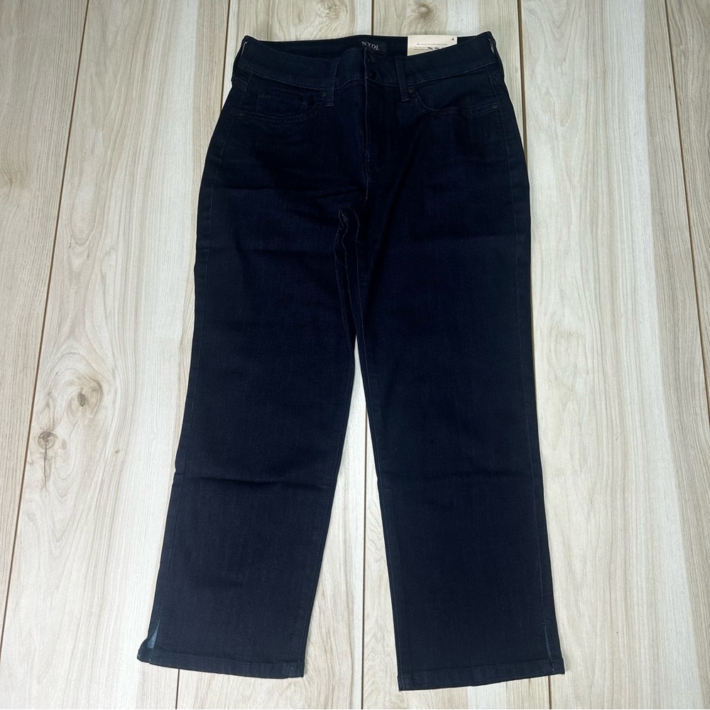 NYDJ Women’s Cool Embrace Skinny Crop Size 4R Blue Rinse Denim New Lift & Tuck
